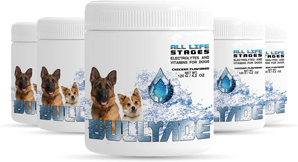 Suplemento Natural Perro con 18 Vitaminas, Minerales & Electrolitos. Mezcla con agua o comida. (Chicken 5 Pack)