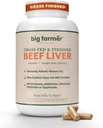 Ultra Human Big Farmer Grass-Fed & Acabado Beef Liver Capsules – 180 Ct, Apoya Energía, Detox, Digestión &amp; Inmunity, Non-GMO Desiccated Beef Organ Supplement for Liver Health & Full-Body Wellness