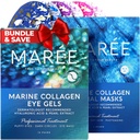 MAREE Ojo Gels &amp; Facial Masks Bundle - Bajo Ojo Gels para Ojos Puffy y Círculos Oscuros, Hoja Moisturizing Masks - Marine Collagen &amp; Hyaluronic Acid, Green &amp; Red Algae Extract - para todos los tipos de piel