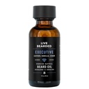 Aceite de barba en vivo, 1 fl oz - Premium All-Natural Jojoba - Hecho en los EE.UU. - Cuidado del cabello y la piel para hombres con patches secos y ahumados  durable Scent ejecutivo - Cedar, Vanilla