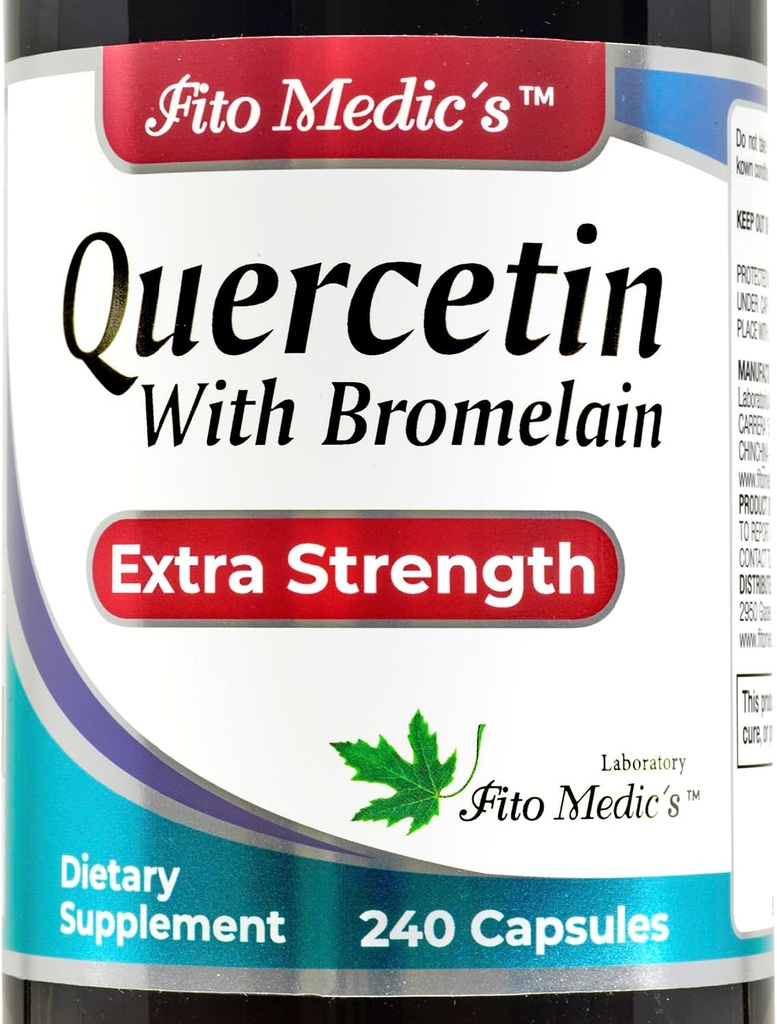 FITO MEDIC'S Lab ¦ Quercetin with bromelain TEN 240 Capsules TERRI quercetin TEN bromelain Suplemento TEN QUErcetin Suplementos TENUltra alta Absorción ANTE bromelain.
