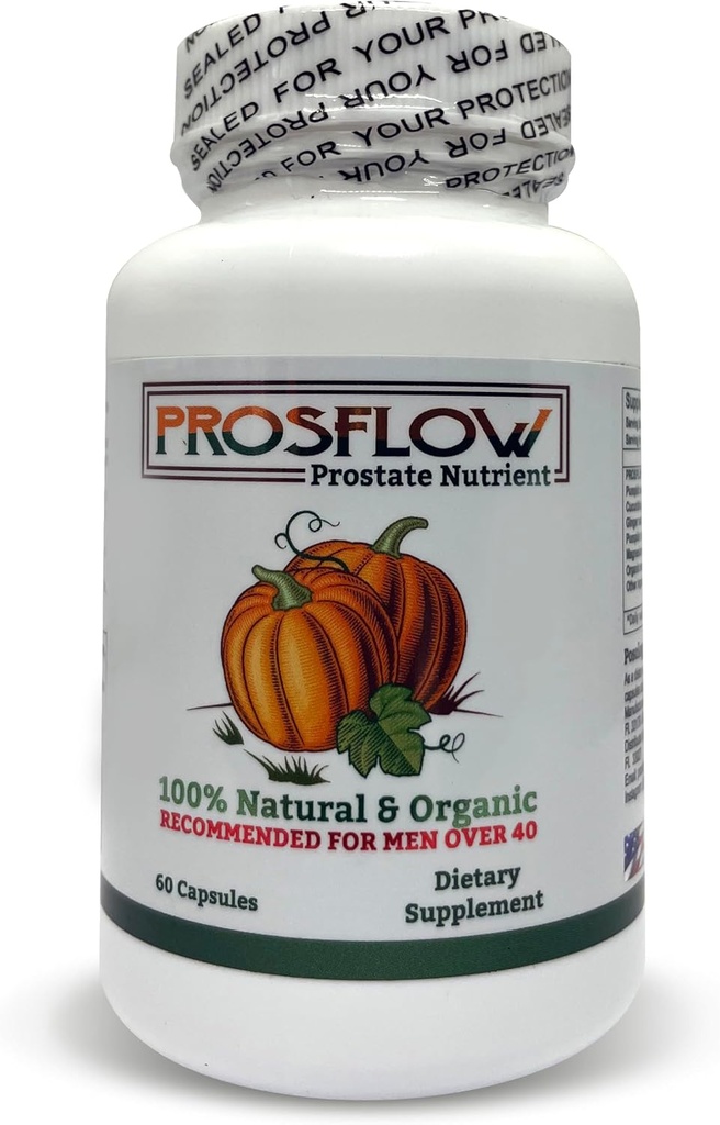 Prosflow Organic Prostate Nutrient 60 Capsules, Apoyo a la Salud de los Hombres