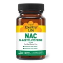 Country Life N-Acetyl Cysteine (NAC) 750 mg – Premium Liver Support and Lung Health Supplement – Powerful Antioxidant Protection, Liver Detox &amp; Cleanse, Immune Support, 30 Vegetarian Capsules