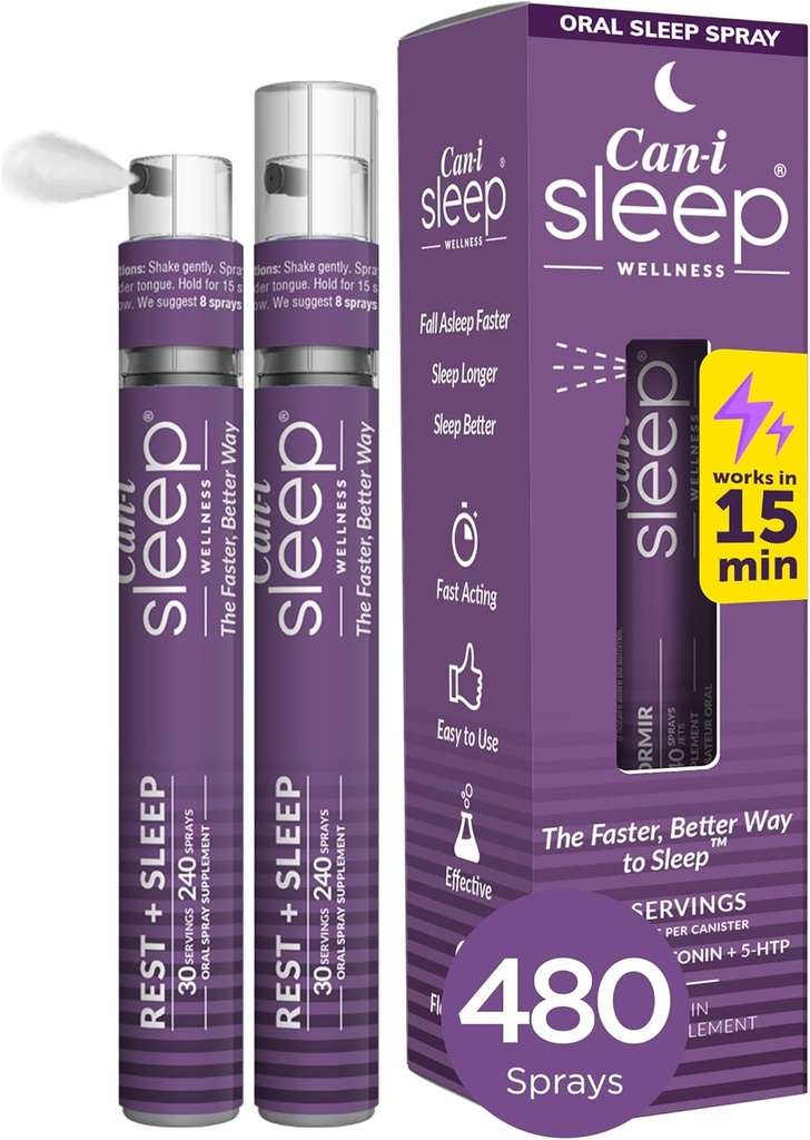 Vuelve a dormir rápido para las mujeres en estadios de menopausia y perimenopausa, buscando un sueño efectivo. Can-i Sleep Spray - 60 Servings