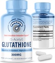 S-Acetyl L-Glutathione 300mg – 60 cápsulas resistentes al ácido, alta biodisponibilidad S Acetyl Glutathione Suplementos para la salud del hígado, suplemento Antioxidante Apoyo cápsulas