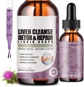 2 Pack Liver Cleanse Detox " Repair Liquid Drops with Milk Thistle, Artichoke Extract, Liver Supplement for Liver Cleanse " Detox, Antioxidant, Digestive Support,Vegan - 4 Fl Oz
