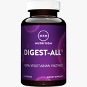 MRM Nutrición Digest-All ® ← Enzymes Digestive TEN Mejora de la digestión y la absorción TEN Lactase + Amylase + Lipase TEN may help with bloating and gas TEN 100% Vegetarian TEN Gluten-Free TEN 15 servings