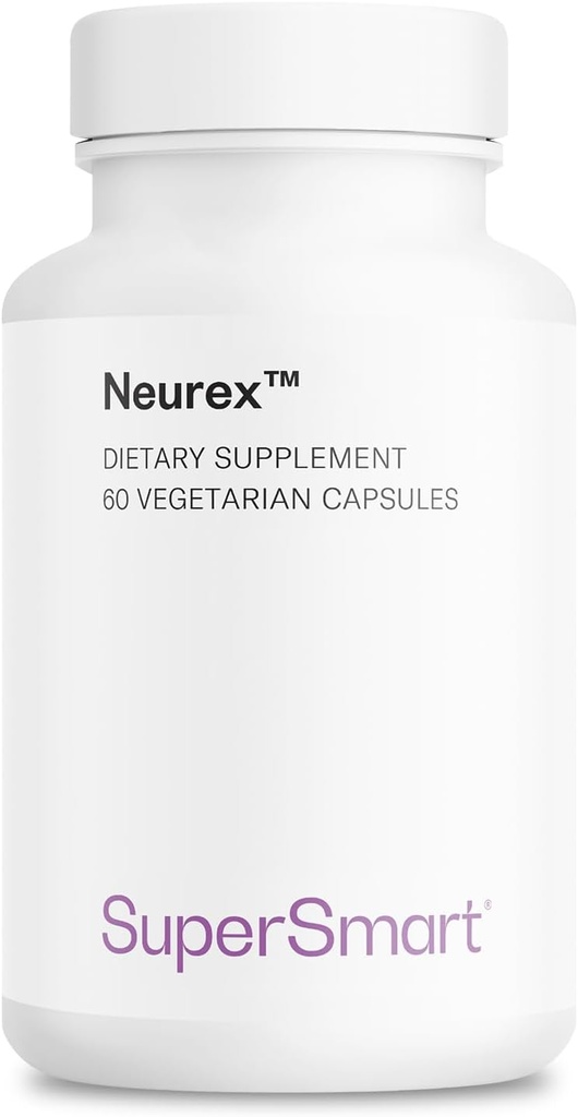 Supersmart Neurex (Fórmula avanzada) - Suplemento cerebral de alta potencia - con Ginkgo Biloba, Bacopa Monnieri, GPC, Huperzine A ← Non-GMO & Gluten Free - 60 cápsulas vegetarianas