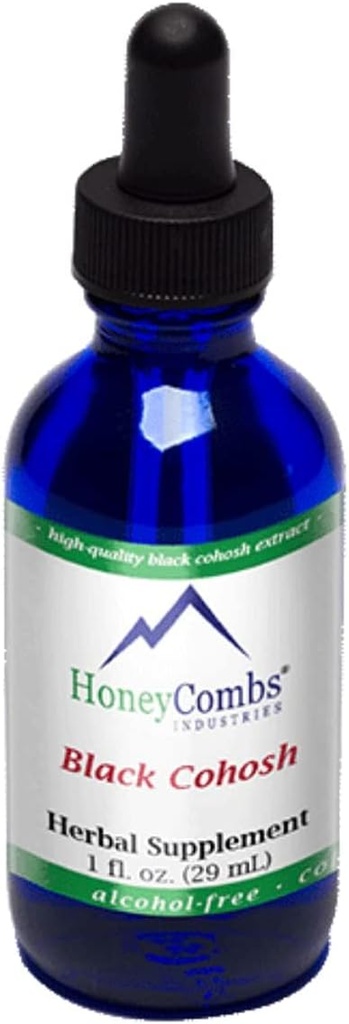 HoneyCombs Black Cohosh Liquid Extract – Herbal Supplement for Women's Wellness – Cold-Pressed, Alcohol-Free, 1 fl oz