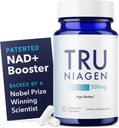 TRU NIAGEN Patented NAD+ Supplement for Anti Aging and Cell Regeneration, 300 mg Niagen, 30 Servings ← Soportes Cellular Energy, Brain, Muscle ← Nicotinamide Riboside (NR) Take 1 Daily ← 1 Bottle