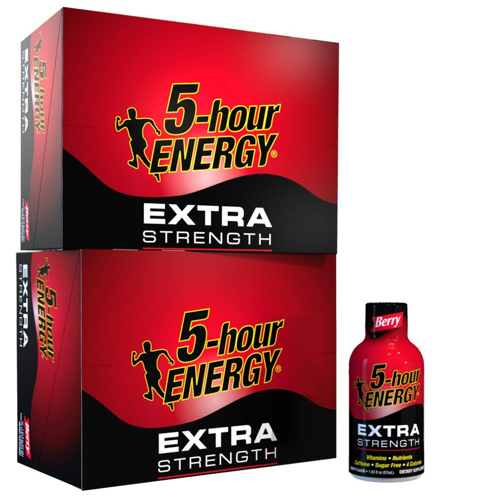 5-Hour Energy Shot, Extra Strength Berry, 1,93 oz. 24 pack