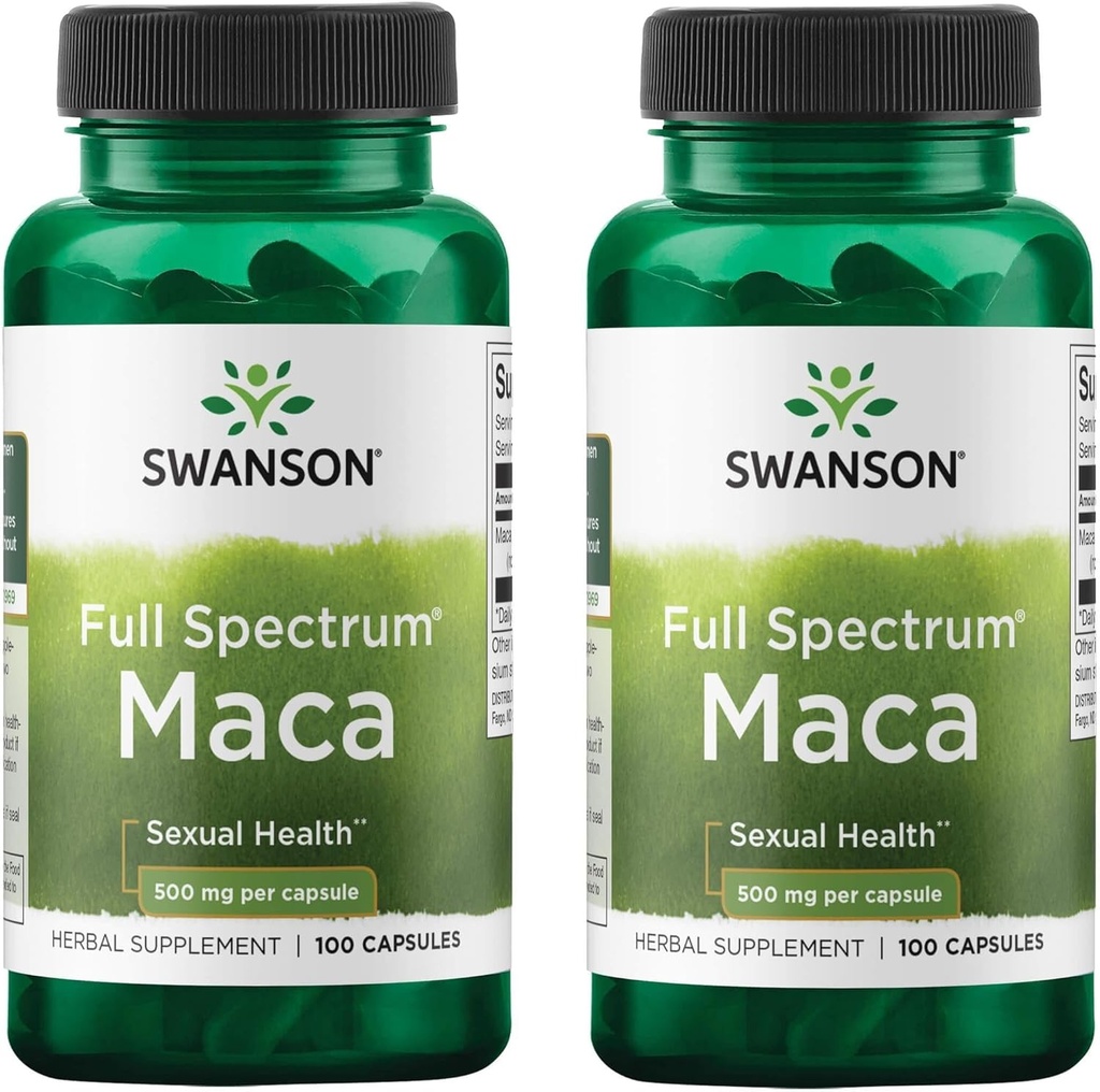 Swanson Maca 500 Milligrams 100 cápsulas (2 Pack)
