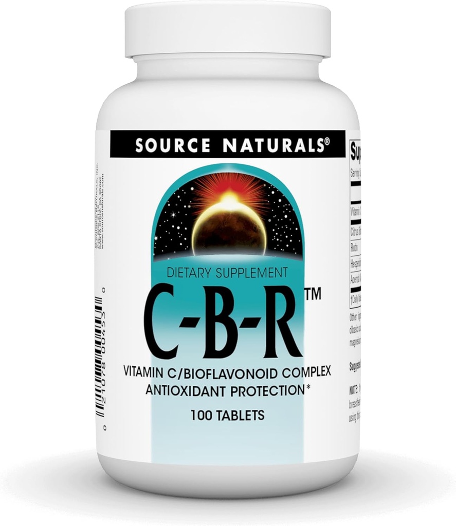 Fuente Naturales C-B-R - Vitamina C, Complejo Bioflavonoide para Protección Antioxidante - 100 Tabletas