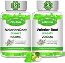 2 Pack Orgánica Valerian Root Gummies, Herbal Supplement for Relaxation & Mood Support, Sleep Gummies Without Melatonin for Adults, Vegan, Non-GMO, Apple Flavor, 120 Conde