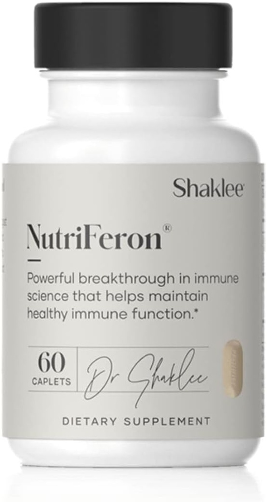 Shaklee - NutriFeron® Immune-Boosting Botanical Blend - Desarrollado por Renowned Immunologist - Promueve la función saludable de la inmunología con los ingredientes de interferón - Contiene Zinc - 60 caplets