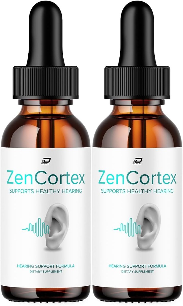 ZenCortex Tinnitus Ear Drops - ZenCortex 24, Zen Cortex Liquid Drops, ZenCortex Reseñas, ZenCortex Drops for Ear Relief (2 Pack - 2 Month Supply)
