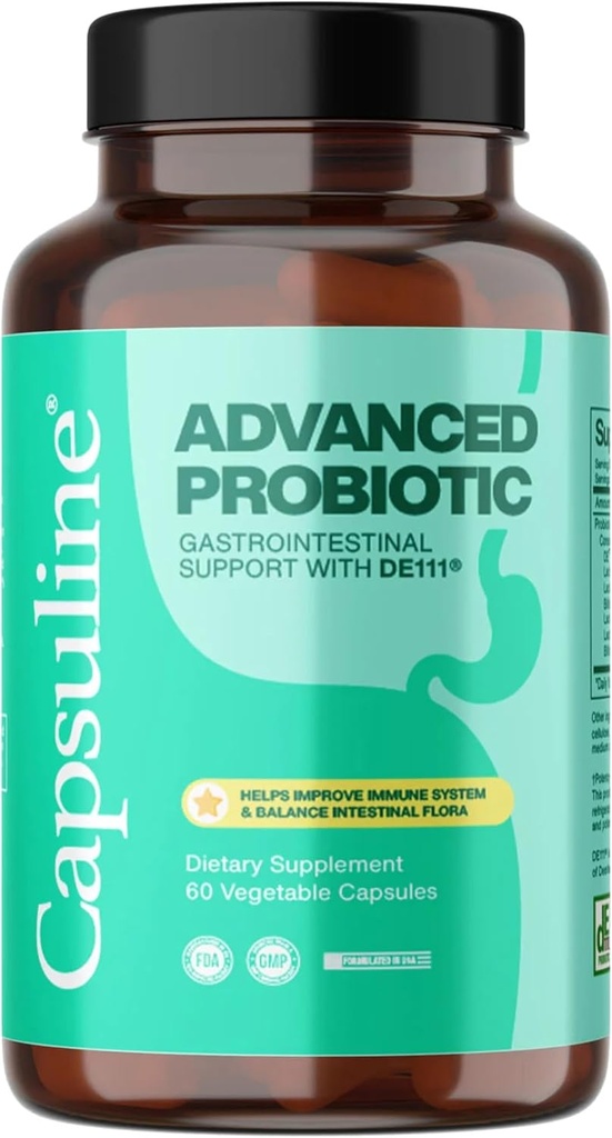 Capsuline Advanced Probiotic DE111 Strain Bacillus Subtilis Spore Based, 11.5 Billion CFU habitDigestive Health, Gut & Immune Support WordPressDaily Probiotic for Women &amp; Men