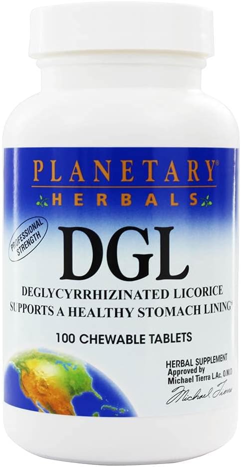 Herbals planetarios DGL Licorice, 100 Tablets