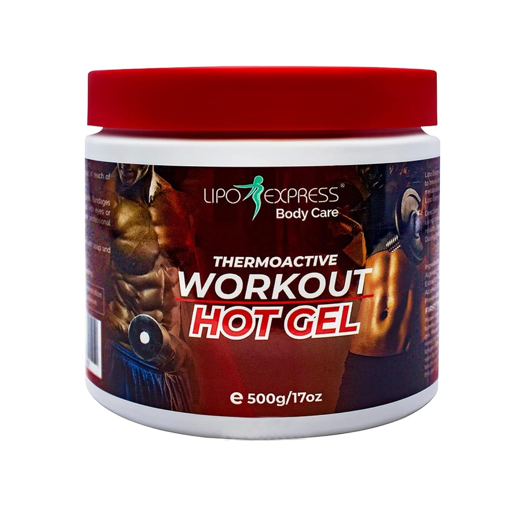 Ejercicio Mejorando la grasa quema caliente Gel por LipoExpress 17 Oz - Mejor crema de gel caliente. Perfecto para entrenamientos y adelgazamiento. Gel caliente termoactivo - también grande para la relajación muscular y masaje