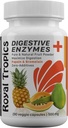 Royal Tropics Digestive Enzyme Suplementos - Fórmula Vegetariana con Green Papaya Añadido Bromelain Acid Reducer para Perfect Gut Health Veggie 90 Capsules 500 mg