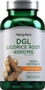 Piping Rock DGL Licorice Chewable Tablets 4000mg  180 Count ← Mega Potency Deglycyrrhizinated ← Herbal Extract Supplement ← Vegetarian, Non-GMO