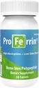 Proferrin ES- 10.5mg de alto Absorbing Heme Iron Polypeptide. Hecho en EE.UU. 30 Tabletas. Fácil en el Gut. No afectado por el café, el calcio o el PPI.