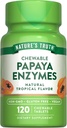 La verdad de la naturaleza Papaya Enzyme Chewable Tablets  120 Count ← Vegan, Non-GMO &amp; Gluten Free Supplement for Digestion ← Natural Tropical Flavor