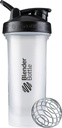 BlenderBottle Classic V2 Shaker Bottle Perfect para Protein Shakes y Pre Workout, 28-Once, Clear/Black