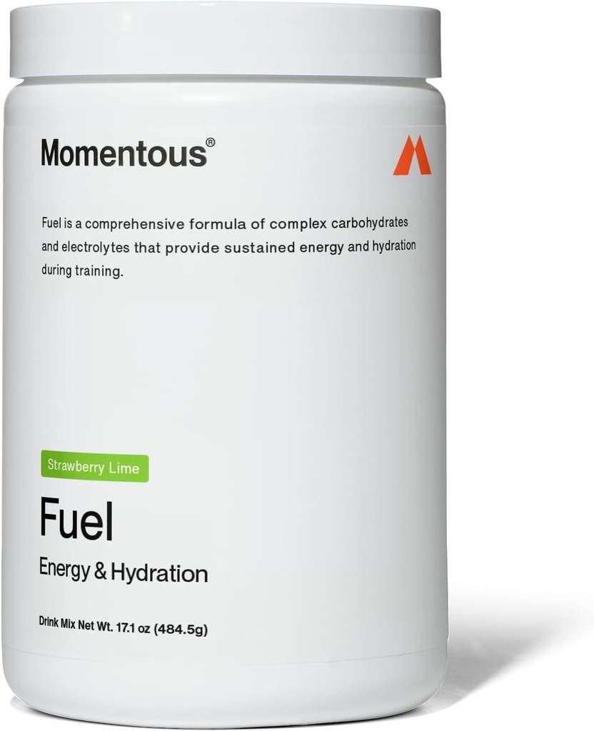 Momentous Fuel Intra-Workout Energy " Hydration Drink Mix - Powder for Sustained Energy During Workouts - NSF Certified for Sport - GMO- " Gluten-Free - Strawberry Lime