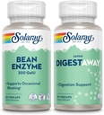 SOLARAY Bean Enzyme and Super Digestaway - Digestive Enzymes Bundle - Alpha Galactosidase, Papain, Ginger, Pepsin, Betaine HCl, Aloe Vera y Más - Digestión y Nutrient Absorption Support, 60/90ct