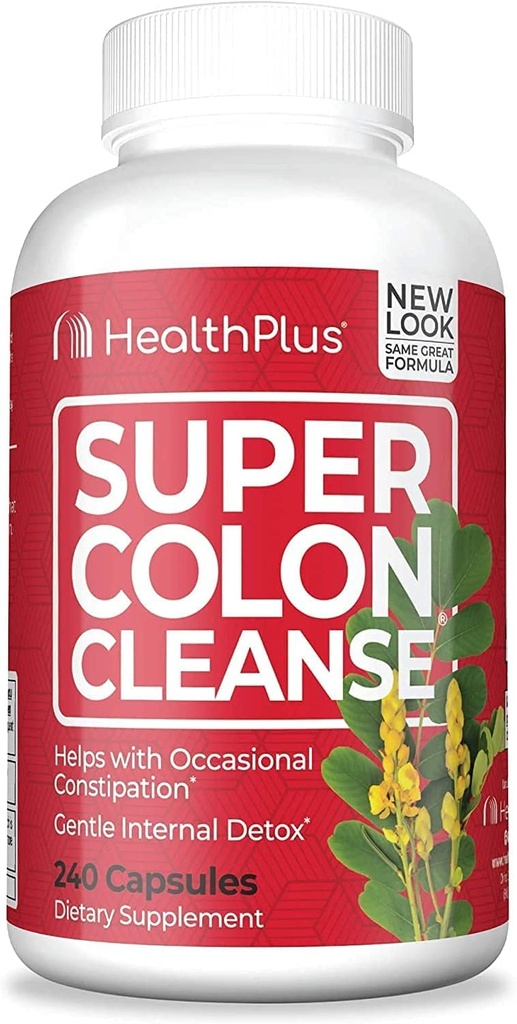 Health Plus Inc., Super Colon Cleanse, 500 mg, 60 cápsulas - 2pc