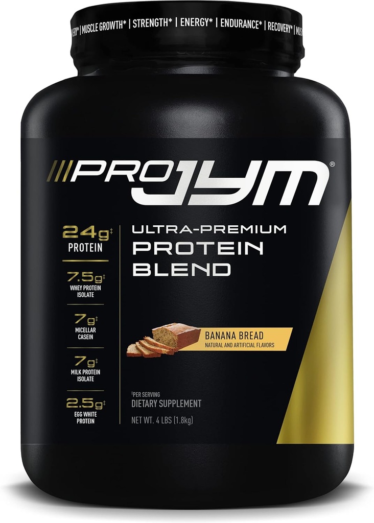 JYM Suplemento Science Pro JYM 4lbs Banana Bread Protein Powder ¦ Whey, Milk, Egg White Isolates, " Casein peru Muscle Growth, Recovery, for Men &amp; Women