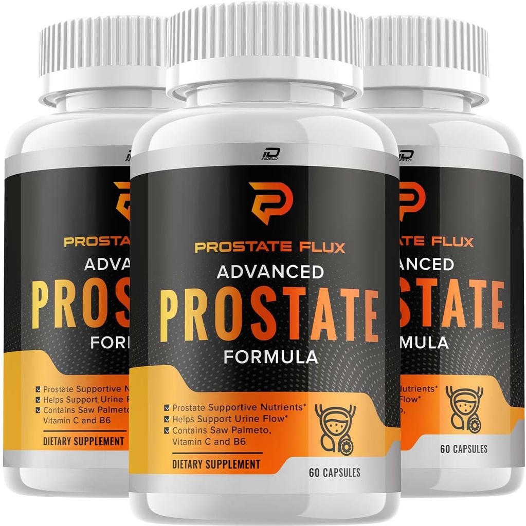 ProstateFlux Advanced Fórmula Capsules, ProstateFlux Wellness Fórmula, Soporte completo de la vejiga normal y las funciones, Prostate Flux Reseñas (3 Packs - 180 Capsules)