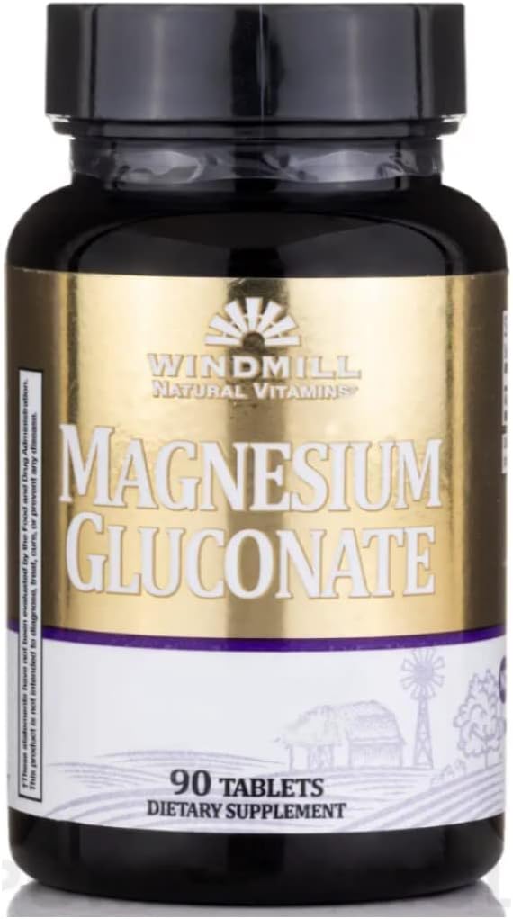 Paquete especial de 5 WINDMILL MAGNESIUM GLUCONATE 500MG 90 Tablets
