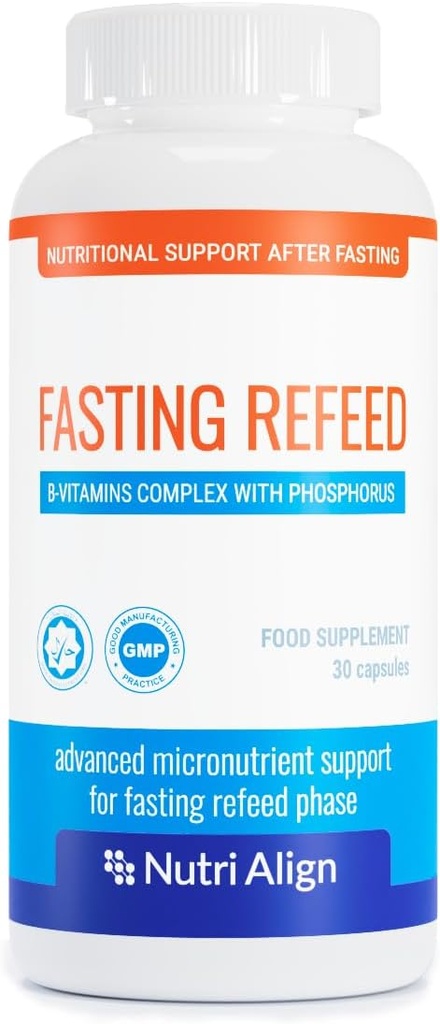 Nutri-Align Fasting Refeed Multivitamin ← 30 Ayuno Multi Capsules de Vitamina ← Multivitamínico para Hombres &amp; Mujeres ← Vitamina B Complejo, Fósforo &amp; Vitamina D &amp; C Ayuno Multivitamínico