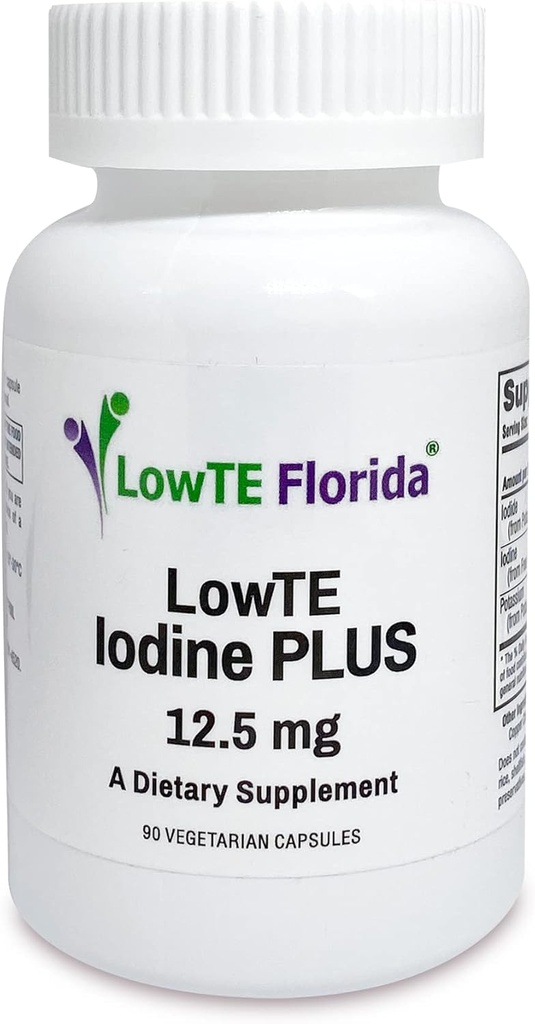 Iodine Plus 12,5 mg - 90 cápsulas vegetarianas para la energía, el mood, " Función corporal saludable " Suplemento de Iodine para el fortalecimiento del cabello, las uñas, " los dientes imperantes regula el metabolismo