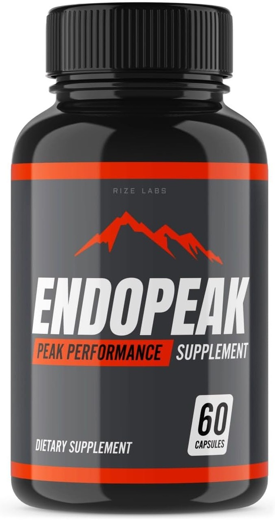 rize labs - Endopeak Peak Performance Capsules for Men, Maximum Strength, Ultra Pure Non-GMO Vegan Suplemento, Advanced Formula (60 cápsulas)