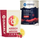 Gnarly Nutrition Gnarly Preworkout Strawberry Lemonade (14.82oz) Aminos Berry Lemonade Caffeine Free (10.58oz)