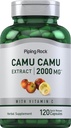 Piping Rock Camu Camu Capsules 2000mg tención 120 Pills ← Fruit Extract Silencio con Vitamin C Silencio No GMO, Gluten Suplemento gratuito