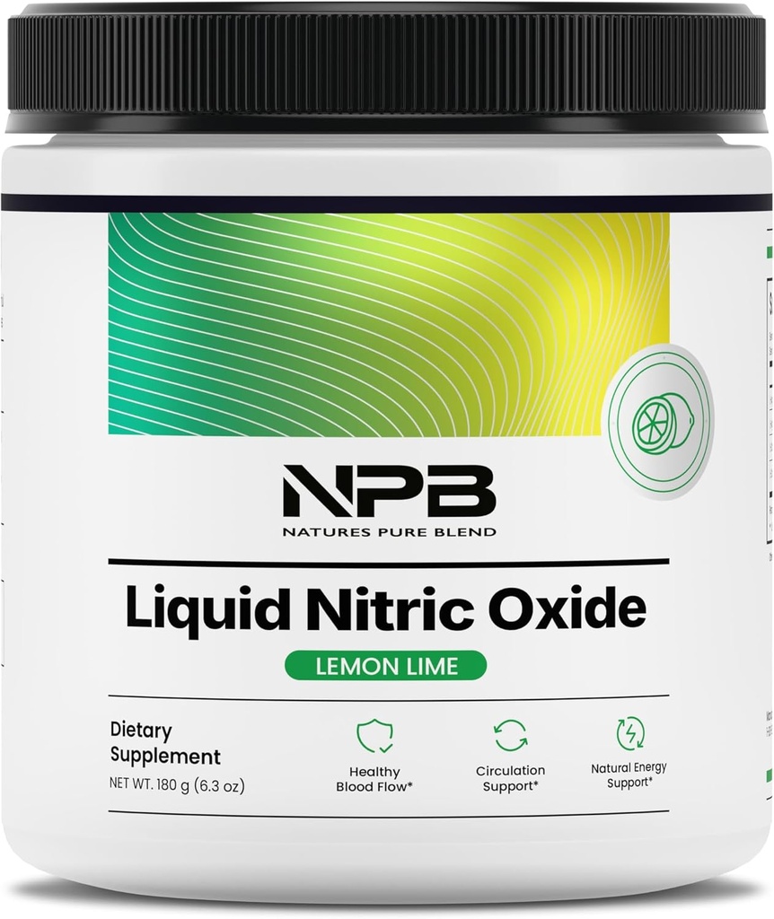 Suplementos de óxido líquido de óxido puro de la naturaleza para hombres – L-Arginina Polvo – Nitric Oxide Booster &amp; Circulación Suplemento – Apoyo al flujo sanguíneo, L Arginine y L Citrulline – 5000 MG