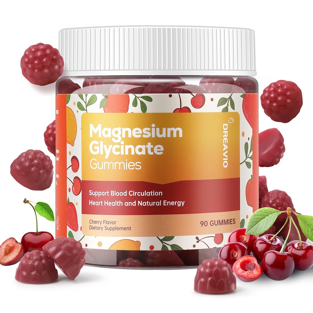 90 Count Magnesium Glycinate Gummies 400mg w/Ashwagandha Supplement - Sugar Free Zinc Magnesium Glycinate Supplement Ashwagandha Gummies for Adults