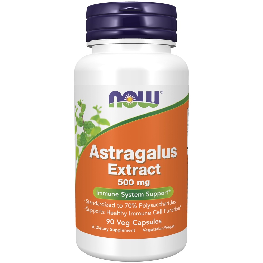 AHORA Foods Immune Support Supplements, Astragalus Extract 500 mg (Standardized to 70% Polysaccharides), 90 Veg Capsules