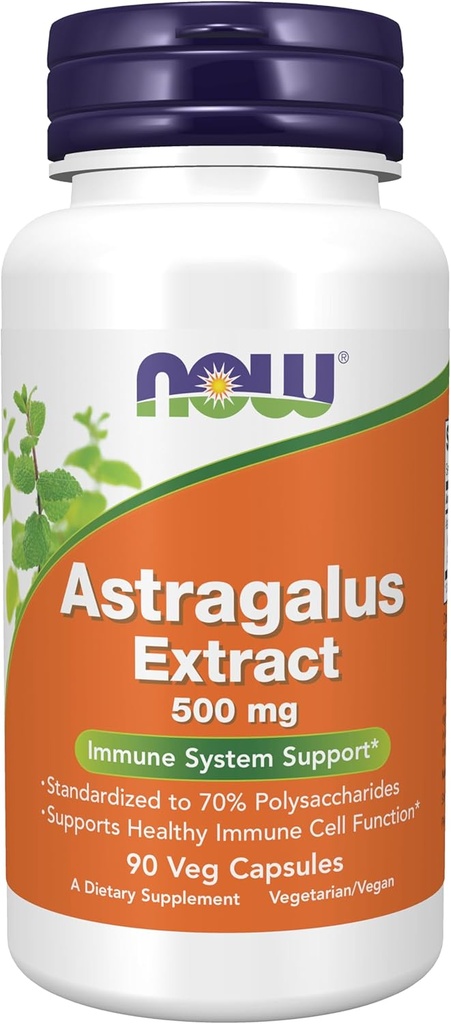 AHORA Foods Immune Support Supplements, Astragalus Extract 500 mg (Standardized to 70% Polysaccharides), 90 Veg Capsules