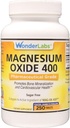 Wonder Labs Magnesium Oxide 400, 483 mg de Magnesium Oxide Pharmaceutical Grade** Comparación con MAG-OX 400 ® - 250 Tablets