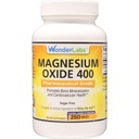 Wonder Labs Magnesium Oxide 400, 483 mg de Magnesium Oxide Pharmaceutical Grade** Comparación con MAG-OX 400 ® - 250 Tablets