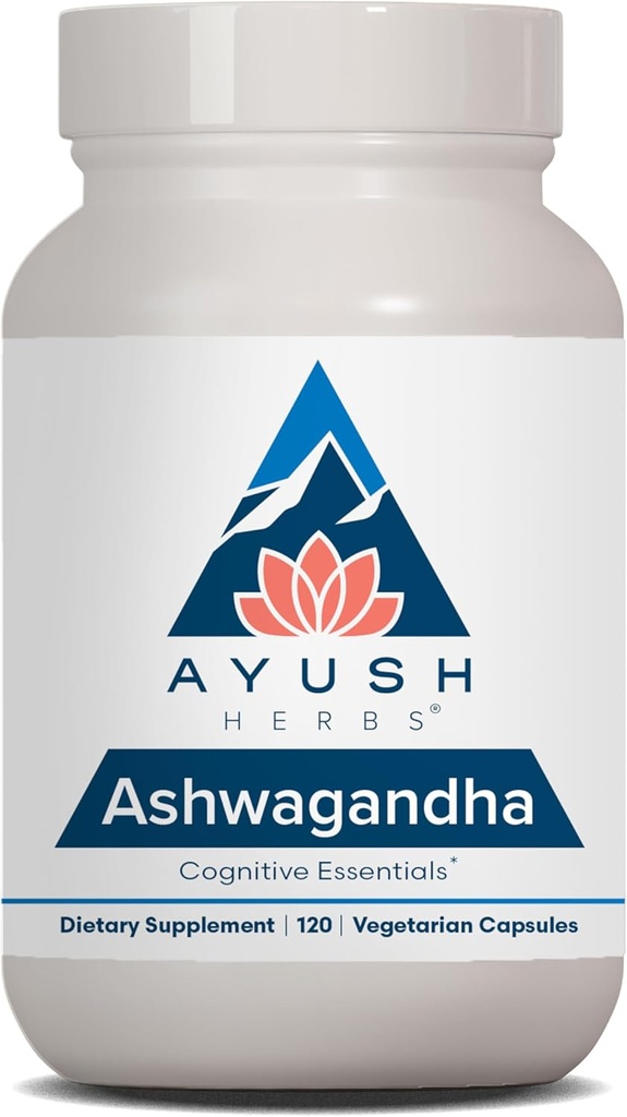 Ayush Herbs Ashwagandha Capsules - Ashwagandha for Men ' Women, Ashwagandha Supplements, Pure Ashwagandha Root Powder for Stress, 500mg per Pill - 120 Vegetarian Caplets (1 Count)