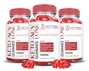 (3 Pack) Luxe Keto ACV Gummies Advanced Formula 1000MG Luxe Keto Gummies Apple Sider Vinegar Formulado con Pomegranate Beet Juice Powder B12 Vegan Non GMO 180 Gummys