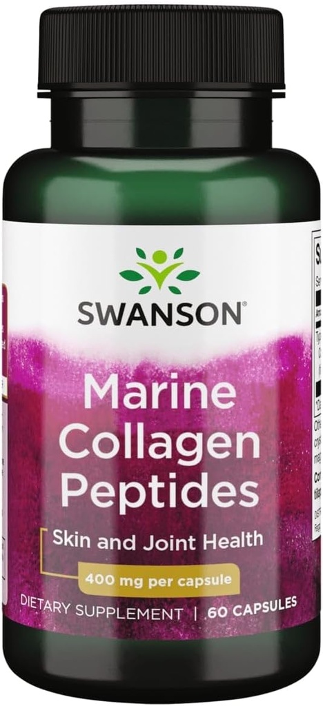 Collagen de pescado hidrolizado Swanson Tipo I 400 Milligrams 60 cápsulas