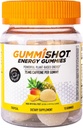GummiShot Energy Gummies, 1125 mg de cerdas de cafeína de base vegetal por botella, botaduras de energía duradera, tropical (15ct)