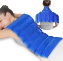 Atsuwell Large Microwave Heating Pad for Back, 22 x 13 '' Full Back Heat Pad Microwavable with Warm and Cold Compression, Reusable Microwavable Heating Pads for Neck Shoulder, Blue